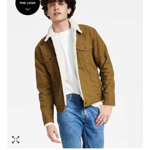 Levi’s men’s Sherpa canvas trucker jacket barely worn like new